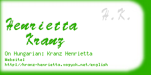 henrietta kranz business card